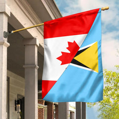 Canada Flag With Saint Lucia Flag