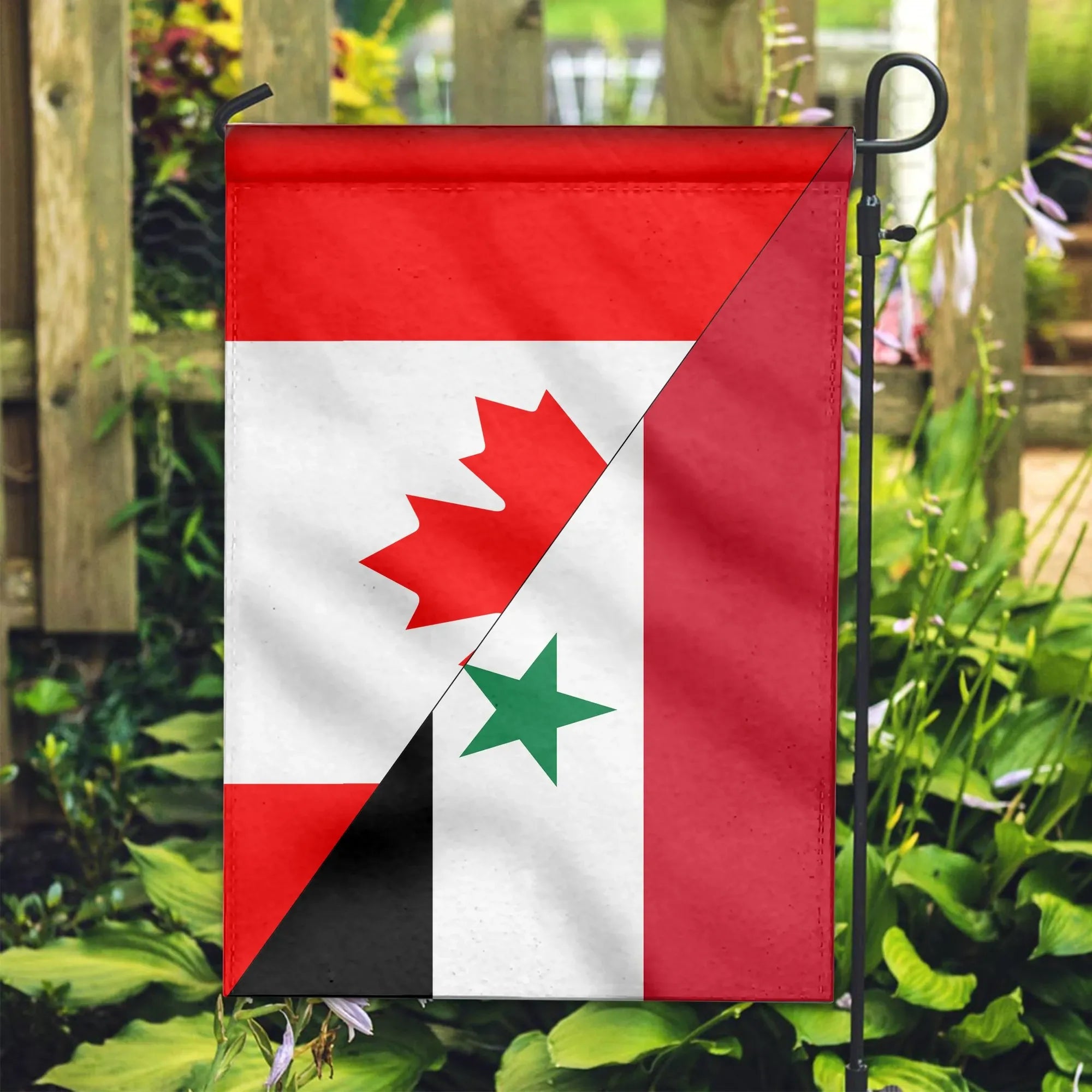 Canada Flag With Syria Flag