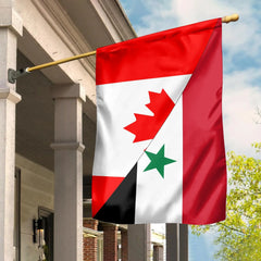 Canada Flag With Syria Flag