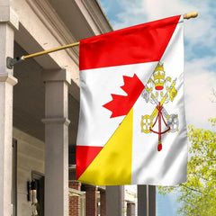 Canada Flag With Vatican City Flag