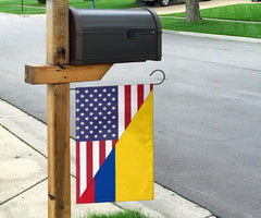 Us Flag With Colombia Flag