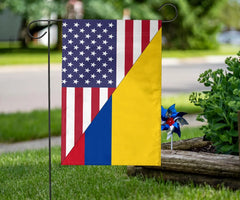 Us Flag With Colombia Flag