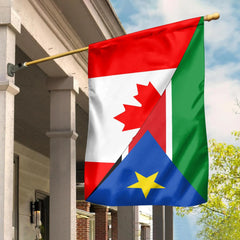 Canada Flag With South Sudan Flag