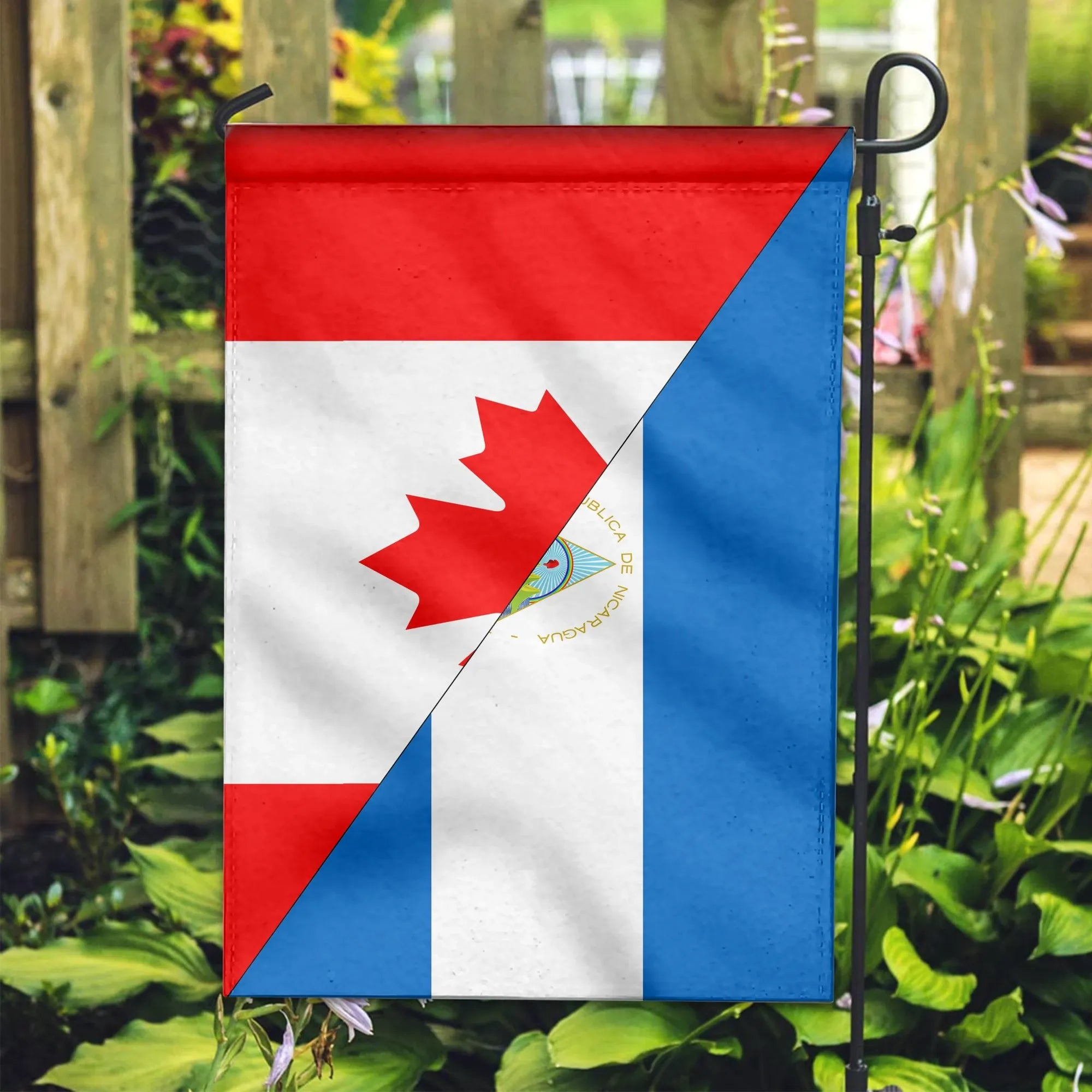 Canada Flag With Nicaragua Flag