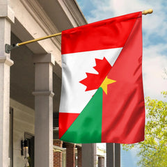 Canada Flag With Burkina Faso Flag