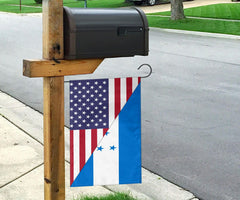 Us Flag With Honduras Flag