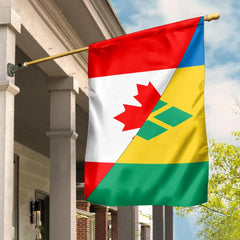 Canada Flag With Saint Vincent & The Grenadines Flag