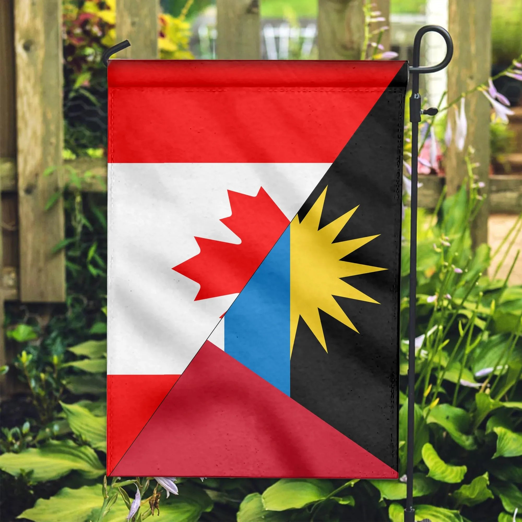 Canada Flag With Antigua & Barbuda Flag