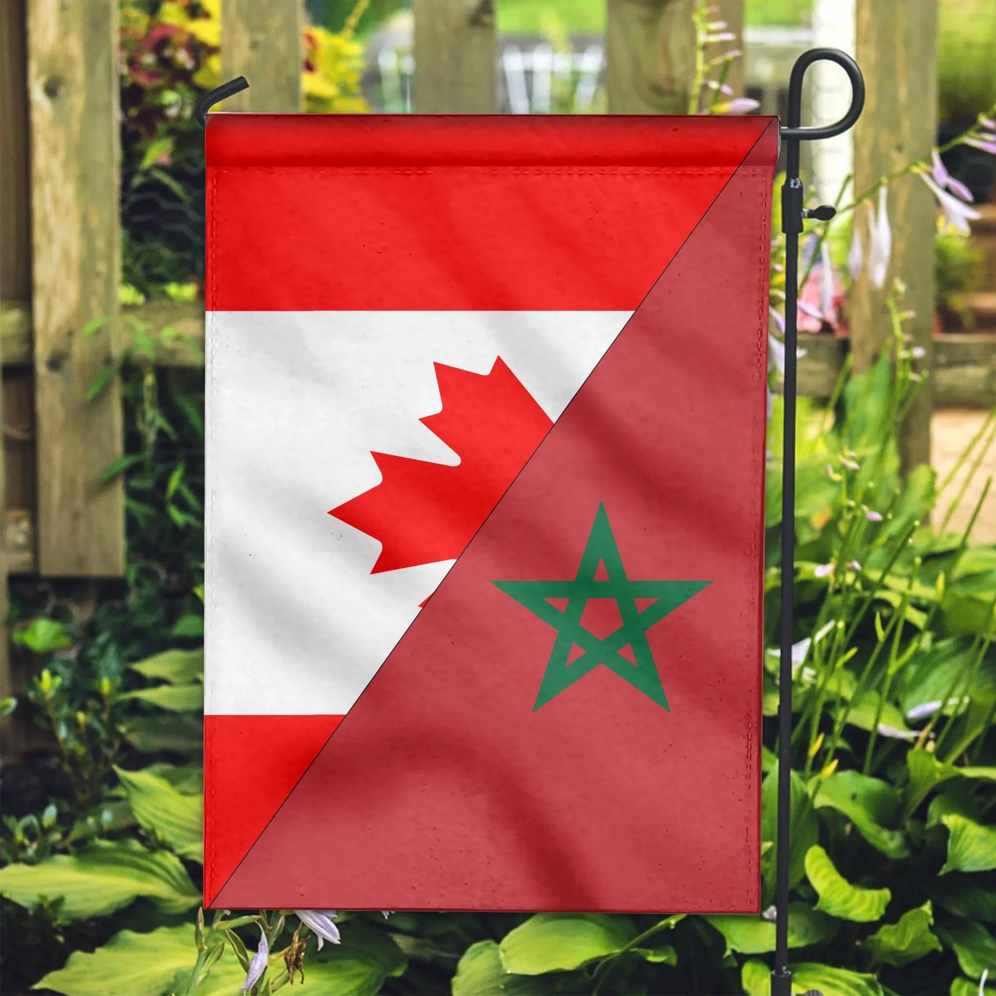 Canada Flag With Morocco Flag