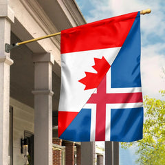 Canada Flag With Iceland Flag