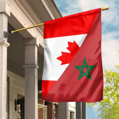 Canada Flag With Morocco Flag