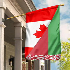 Canada Flag With Belarus Flag