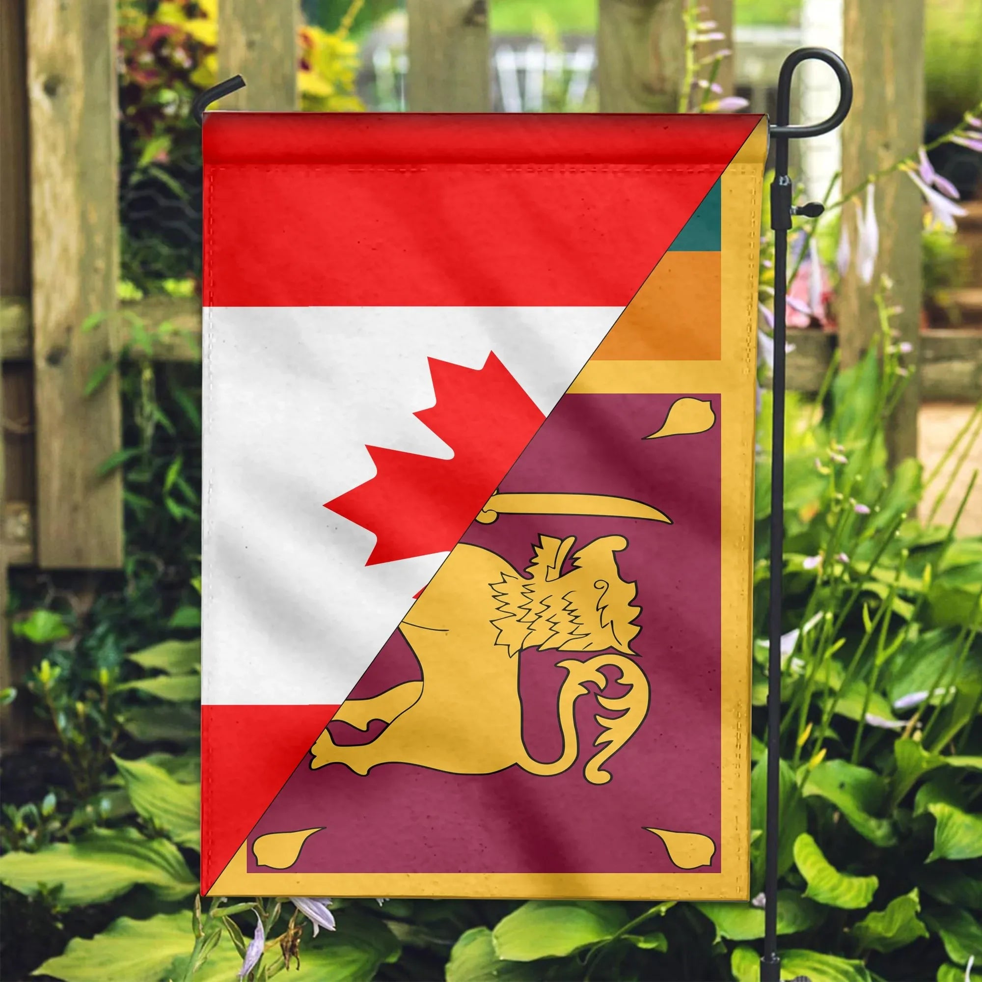 Canada Flag With Sri Lanka Flag