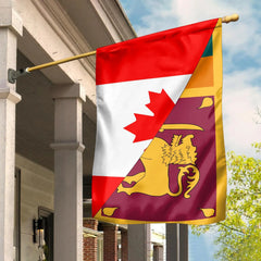 Canada Flag With Sri Lanka Flag