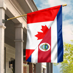 Canada Flag With Costa Rica Flag