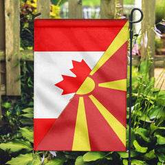 Canada Flag With North Macedonia Flag