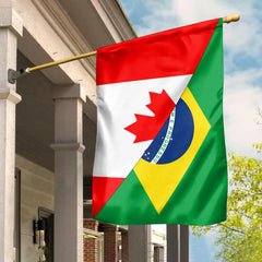 Canada Flag With Brazil Flag