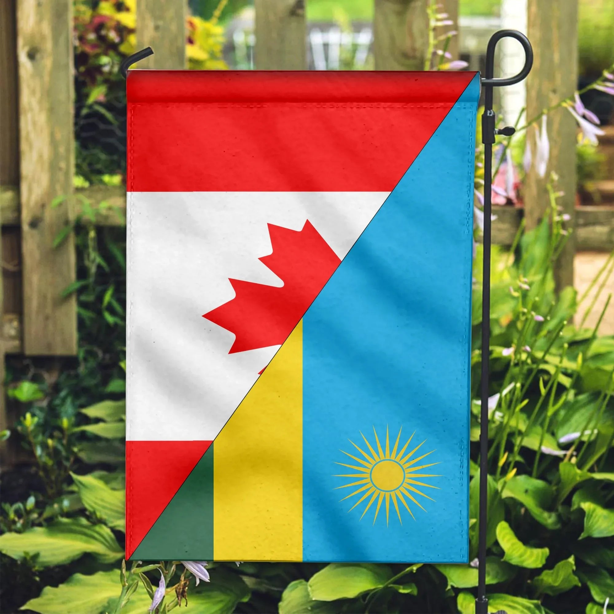 Canada Flag With Rwanda Flag