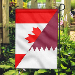 Canada Flag With Qatar Flag