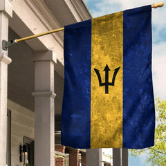 Barbados Garden Flag House Flag (Grunge Style)