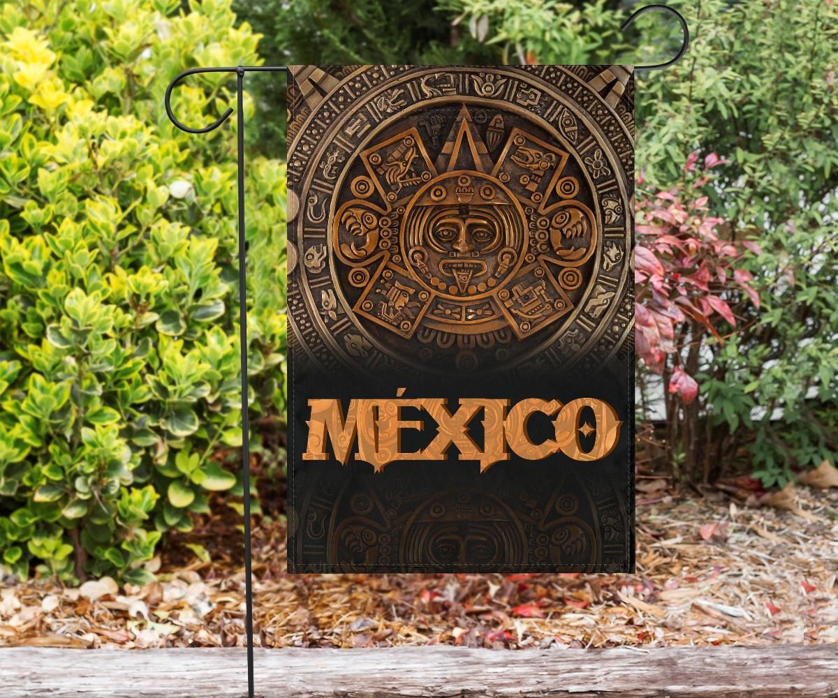 Mexico Aztec Garden Flag, House Flag The Ancient Aztec Calendar