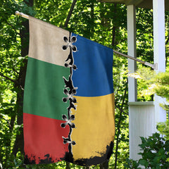 Bulgary Flag With Ukraine Flag