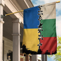 Bulgary Flag With Ukraine Flag