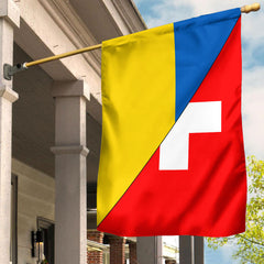 Switzerland Flag With Ukraine Flag