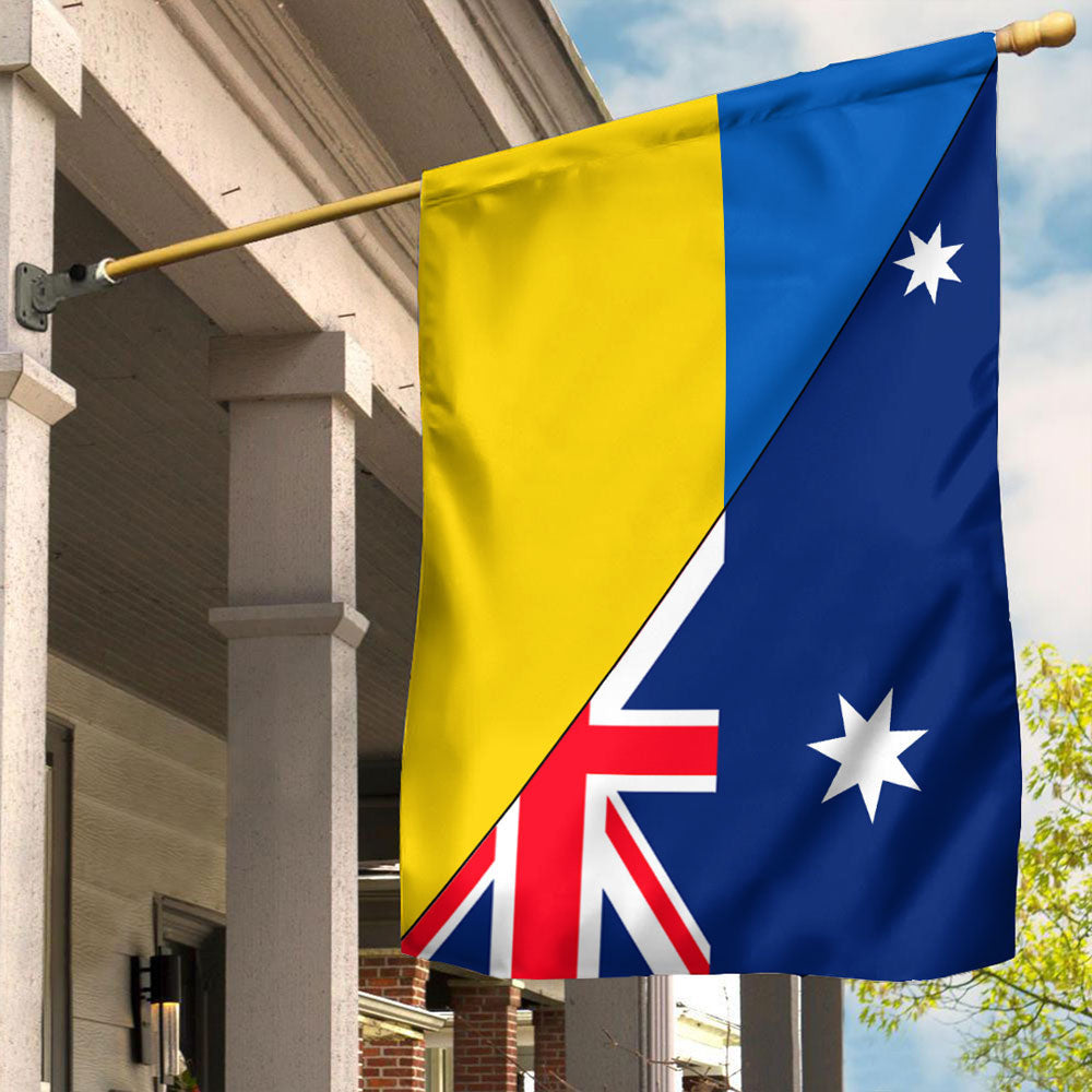 Australia Flag With Ukraine Flag