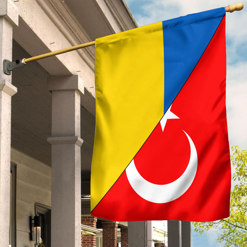 Turkey Flag With Ukraine Flag