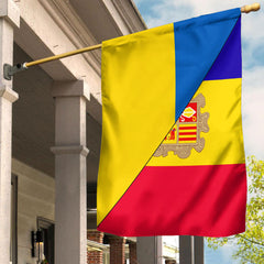 Andorra Flag With Ukraine Flag