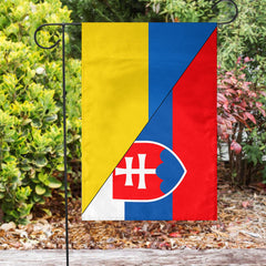 Slovakia Flag With Ukraine Flag