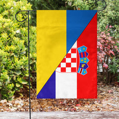 Croatia Flag With Ukraine Flag