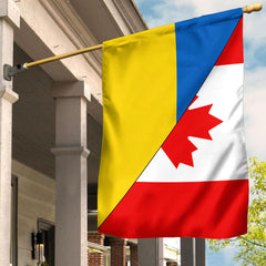 Canada Flag With Ukraine Flag