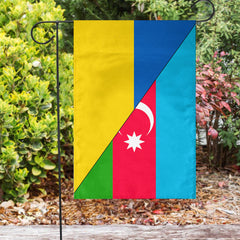 Azerbaijan Flag With Ukraine Flag