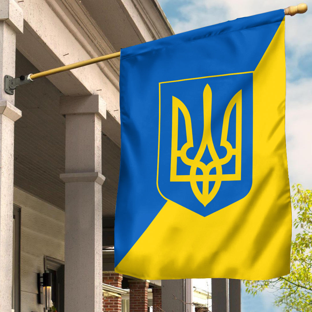 Ukraine Coat Of Arms Flag