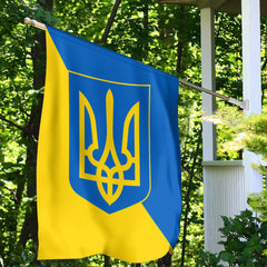 Ukraine Coat Of Arms Flag