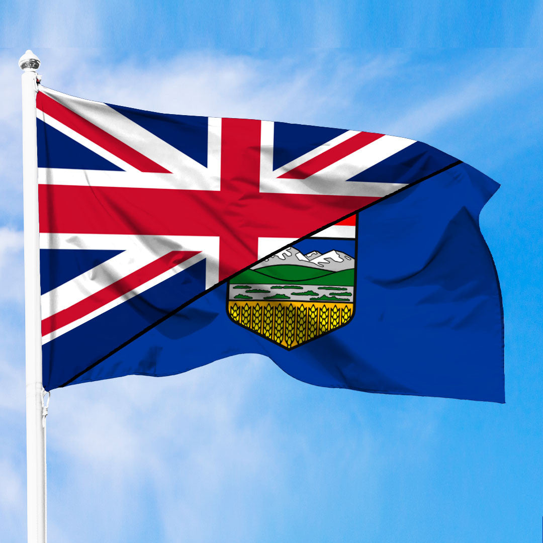 Canada Flag Of Alberta Flag With United Kingdom Flag