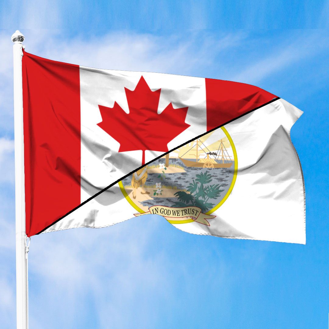 The Flag Of Florida From 1868 1900 Flag With Canada Flag