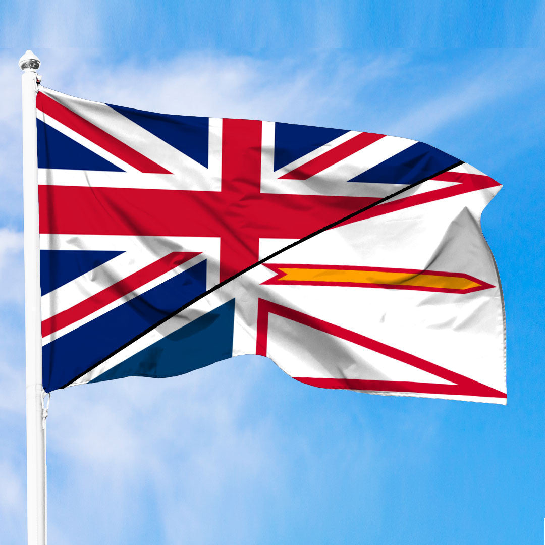 Canada Flag Of Newfoundland & Labrador Flag With United Kingdom Flag