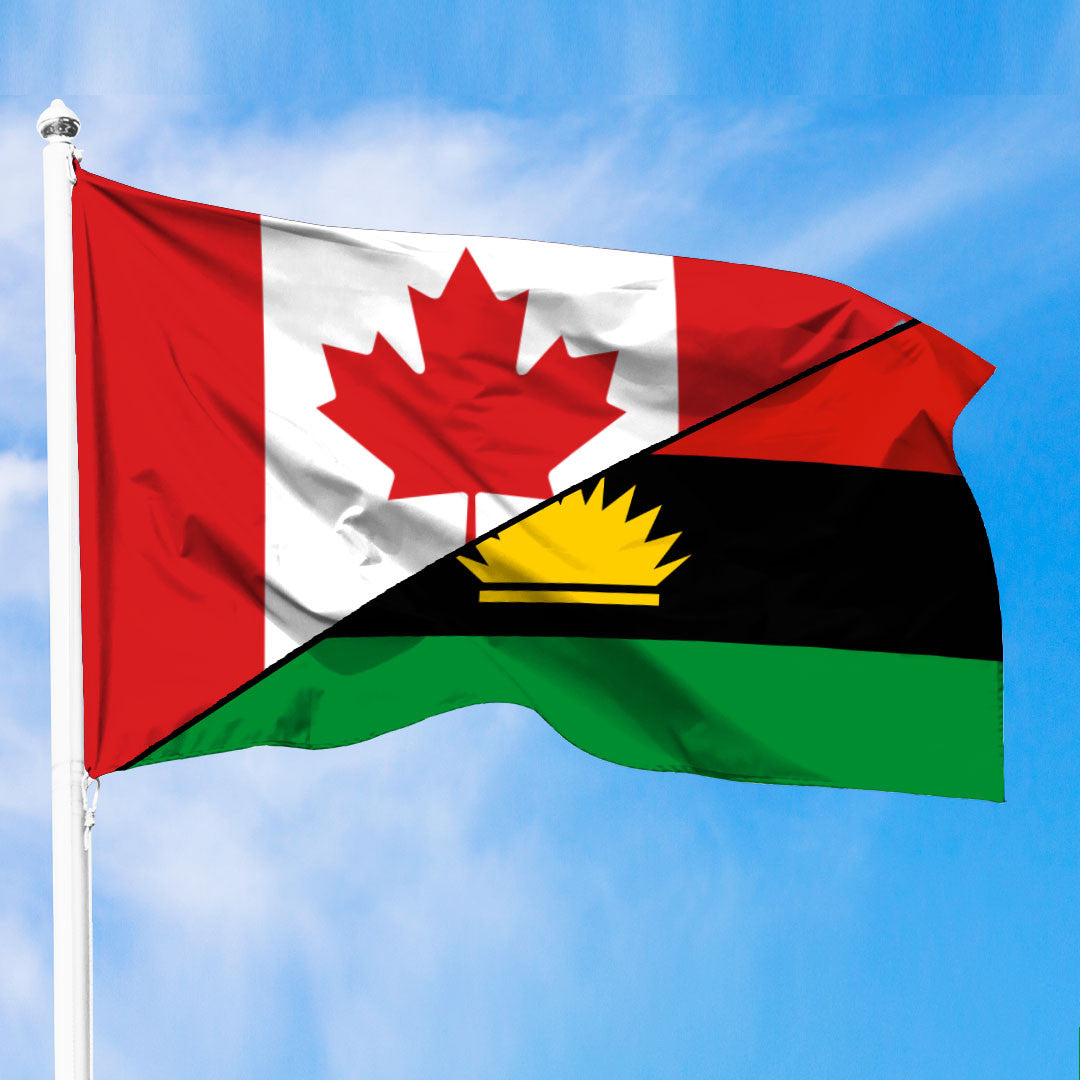 Biafra Flag With Canada Flag