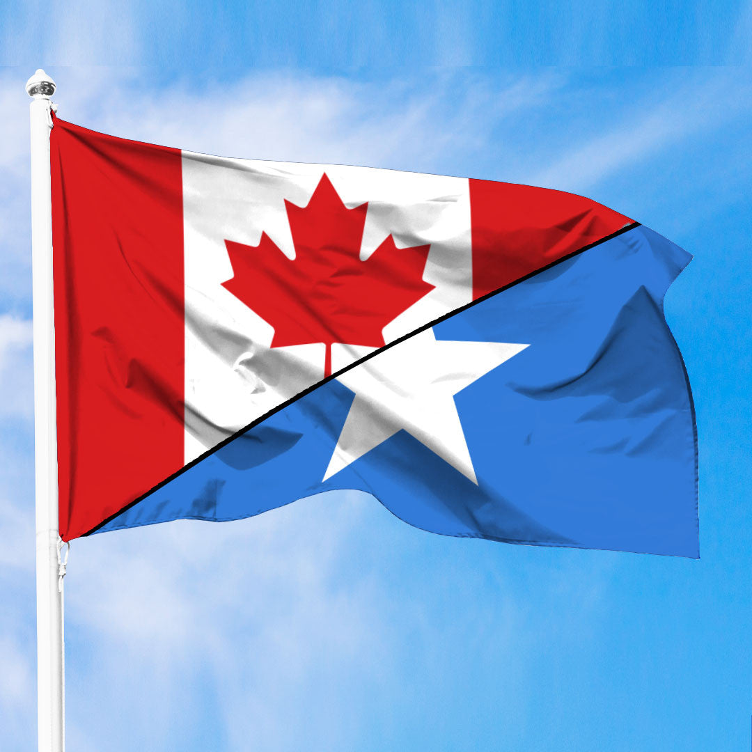 Somalia Flag With Canada Flag