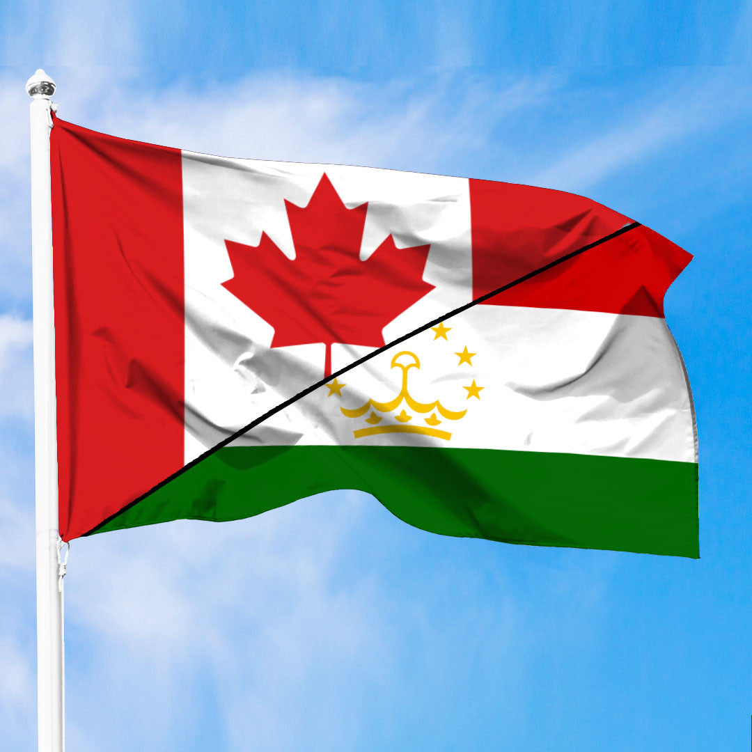 Tajikistan Flag With Canada Flag