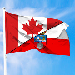 Cantabria Flag With Canada Flag