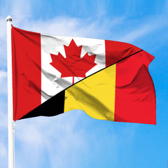 Belgium Flag With Canada Flag