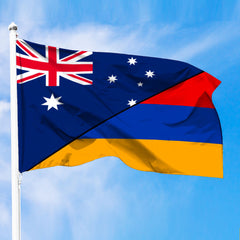 Armenia Flag With Australia Flag