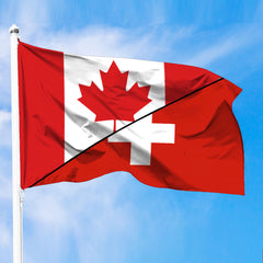 Switzerland Flag With Canada Flag