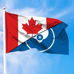 Yap Flag With Canada Flag