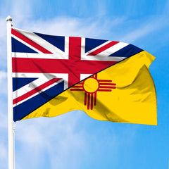 New Mexico Flag With United Kingdom Flag