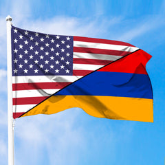 Armenia Flag With American Flag